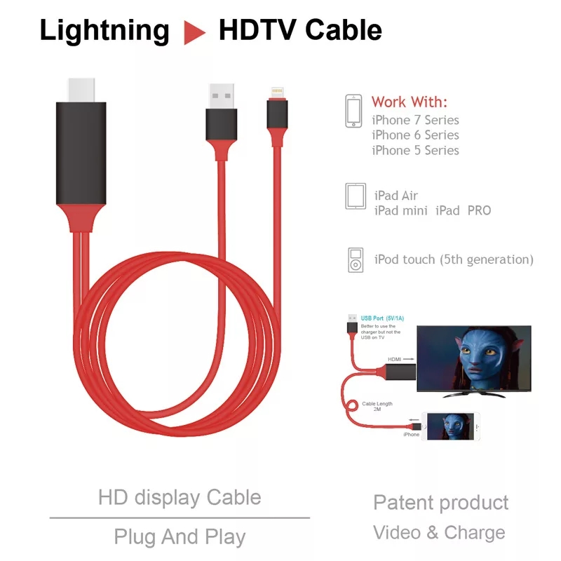 câble hdmi tv pour iphone/ipad