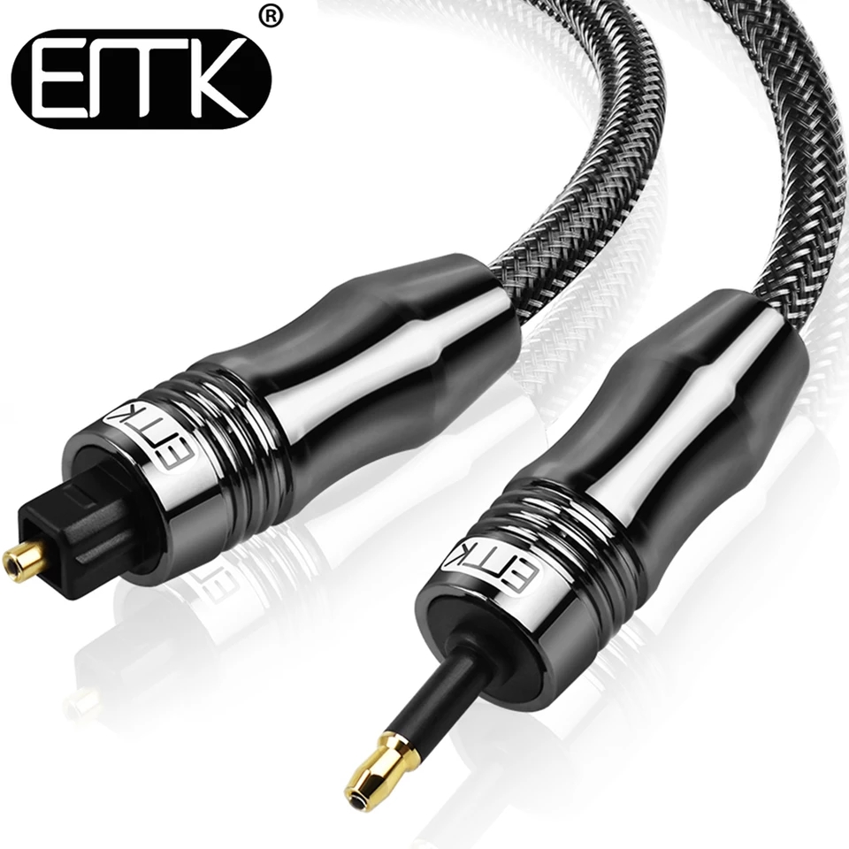 câble/audio digital sound toslink vers mini câble toslink 3,5mm